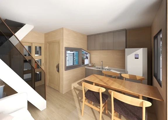 Zero Footprint compact dwelling interior concept